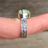 Natural Serpentine 925 Ring