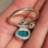 Azurite Chrysocolla & Garnet 925 Ring