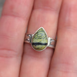 Natural Serpentine 925 Ring