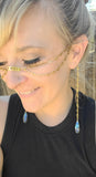 Athena Goddess Faceted Labradorite Face Chain