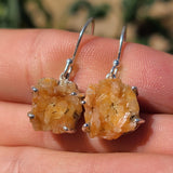 Orange Heulandite 925 Earrings