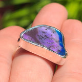 Purple Dendritic Opal 925 Ring