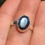 Natural Faceted Cacoxenite 925 Ring
