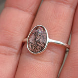 Black Rutile/Tourmalated Quartz 925 Ring