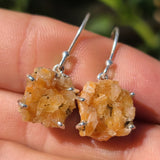 Orange Heulandite 925 Earrings