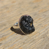 Natural Tektite 925 Ring
