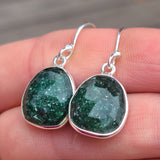 Faceted Aventurine 925 Earrings