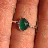 Faceted Green Onyx 925 Ring
