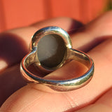 Rose Titanium Aura Druzy 925 Ring