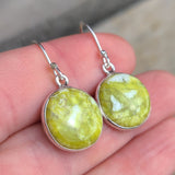 Lizardite Serpentine 925 Earrings