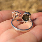 Ohm - Rough Green Apatite 925 Ring