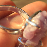 Grape Agate Manakara Botryoidal Crystal 925 Ring
