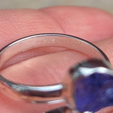 Tanzanite & Blue Apatite (Rough) 925 Ring