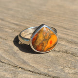 Copper Red Turquoise 925 Ring