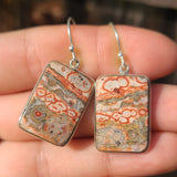 Leopard Skin Jasper 925 Earrings