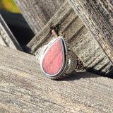 Pink Tulip Quartz 925 Ring