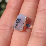 Faceted Merlinite Dendritic Opal - Turkey 925 Ring