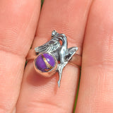 Angel - Copper Purple Turquoise 925 Ring