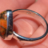 Copper Red Turquoise 925 Ring