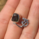 Ohm - Rough Green Apatite 925 Ring