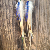 "Sacred G Me" Labradorite & Rooster Feather Earrings
