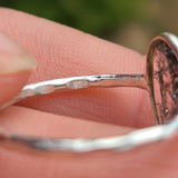 Black Rutile/Tourmalated Quartz 925 Ring