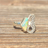 Seahorse - Rough Ethiopian Opal 925 Ring