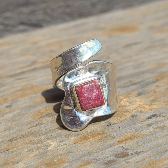 Adjustable - Pink Thulite - Norway 925 Ring