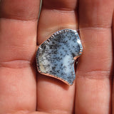 Merlinite Dendritic Opal Slice - Turkey 925 Ring