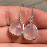 Faceted Rose Quartz - Madagascar 925 Earrings
