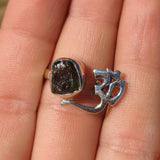 Ohm - Rough Green Apatite 925 Ring