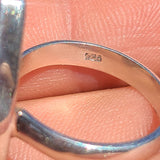 Blue Dendritic Opal 925 Ring