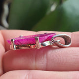 Fleece Pink Geode Druzy 925 Pendant