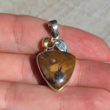 Amethyst Sage Agate - Nevada & Citrine 925 Pendant