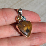 Amethyst Sage Agate - Nevada & Citrine 925 Pendant
