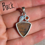 Amethyst Sage Agate - Nevada & Citrine 925 Pendant