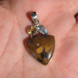 Amethyst Sage Agate - Nevada & Citrine 925 Pendant