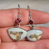 Indonesian Maligano Jasper & Garnet 925 Earrings