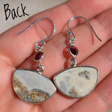 Indonesian Maligano Jasper & Garnet 925 Earrings