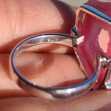 Fleece Pink Geode Druzy 925 Ring