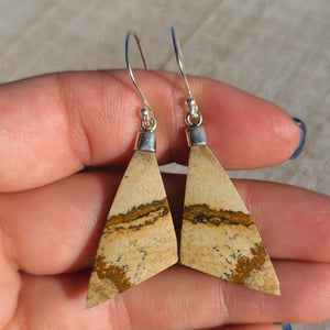Picture Jasper 925 Earrings