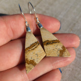Picture Jasper 925 Earrings