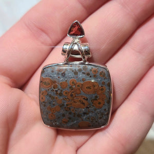 Asteroid Jasper & Garnet 925 Pendant