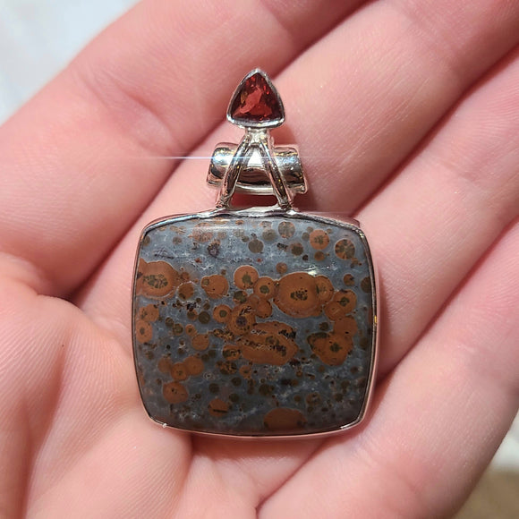 Asteroid Jasper & Garnet 925 Pendant