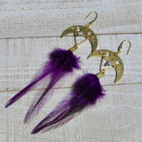 Over the Purple Moon Kyanite 18k GP Earrings