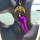 Over the Purple Moon Kyanite 18k GP Earrings