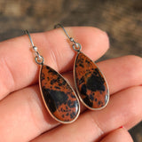 Russian Honey Dendrite Opal 925 Earrings