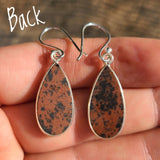 Russian Honey Dendrite Opal 925 Earrings