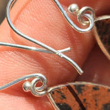 Russian Honey Dendrite Opal 925 Earrings