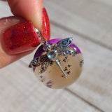 Dragonfly - Purple Dendritic Opal & Rainbow Moonstone 925 Pendant